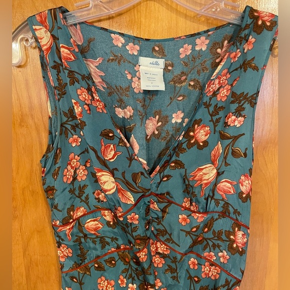 Anthropologie Odille Silky Sleeveless Floral Dress - Picture 2 of 4